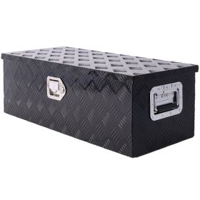 30inch Aluminum Tool Box,heavy Duty Truck Bed Tool Box,outdoor Trailer Pickup Storage Tool Box,RV Storage Organizer,underbody Box W  Lock Keys,black