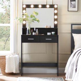 Make-up Vanity Table With Mirror And Lamp