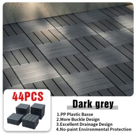 44pcs Straight Stripe Dark Gray Indoor And Outdoor Terrace Tiles, Amazon Logistics, Wal Mart