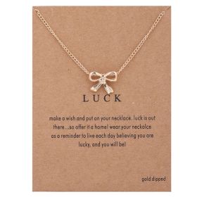 Fashion Jewelry Chain Lucky bow Necklace For Women Style 045