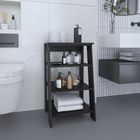 Linen Cabinet 29.7"H, Four Shelves, Vertical, Black