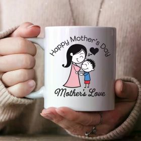 Happy Mother'S Day White 11oz Ceramic Mug, Elegant Design for Coffee Lovers, Durable and Stylish, Ideal Gift for