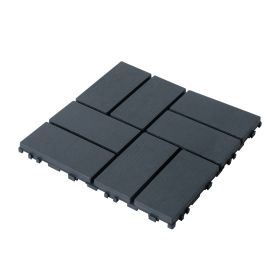 Plastic Interlocking Deck Tiles, 44 Pack, 12x12, Waterproof, All Weather, Patio Decking Tiles For