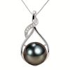 "Gifts for Women Wife-Tahitian-Black-Pearl-Necklace-Gift for  Wife Wedding Birthday Anniversary Jewelry-Mom Girlfriend Her  Mothers Day Gifts for Mom
