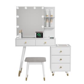 Dressing Table Set (Color: White)